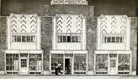 Art deco prototype buildings in Manchester UK 1908